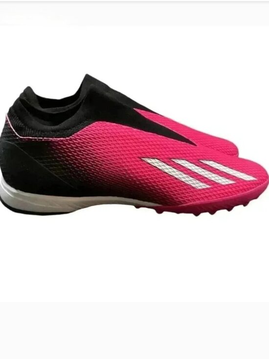 adidas Shoes Mens 11 Pink Black X SPEEDPORTAL.3 Laceless Turf Soccer Mesh NEW main image 7